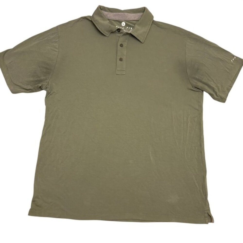 Free Fly Polo Shirt – Men's Size Large – Olive Green